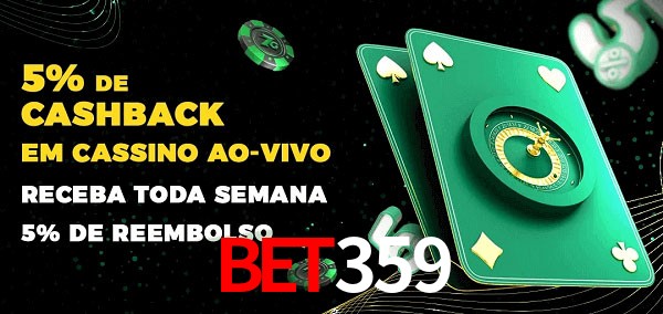 Promoções do cassino ao Vivo bet359